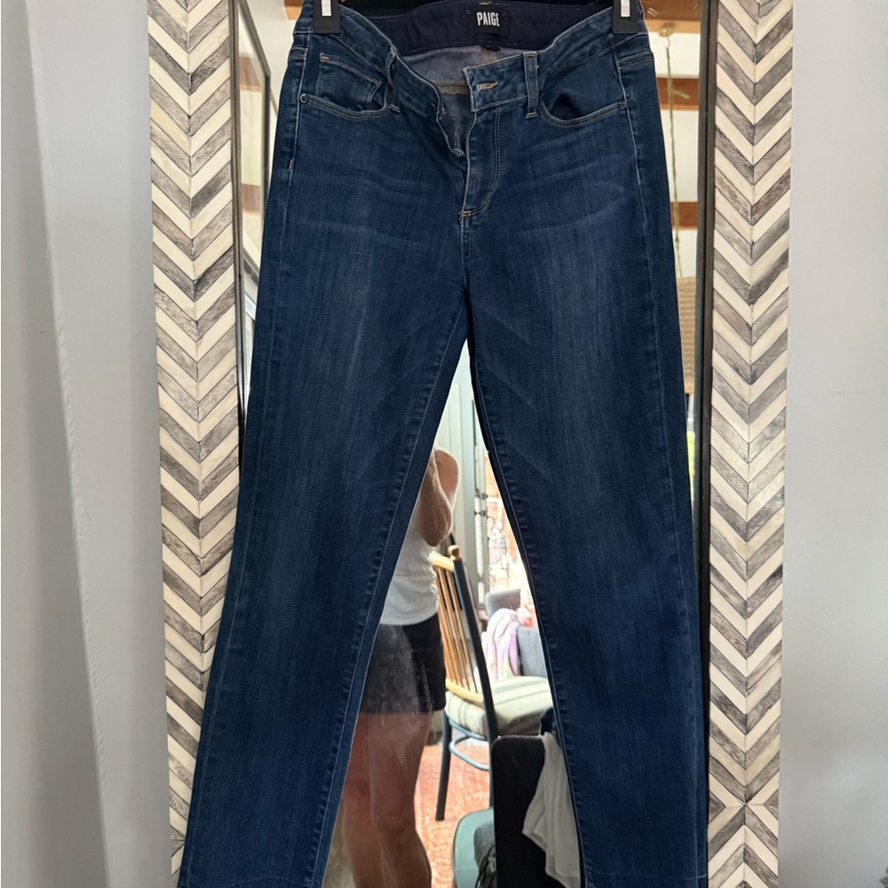 PAIGE Blue Straight Leg Jeans Classic Style